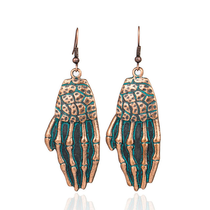 Wholesale Popular Retro Bohemian Geometric Alloy Exaggerated Earrings