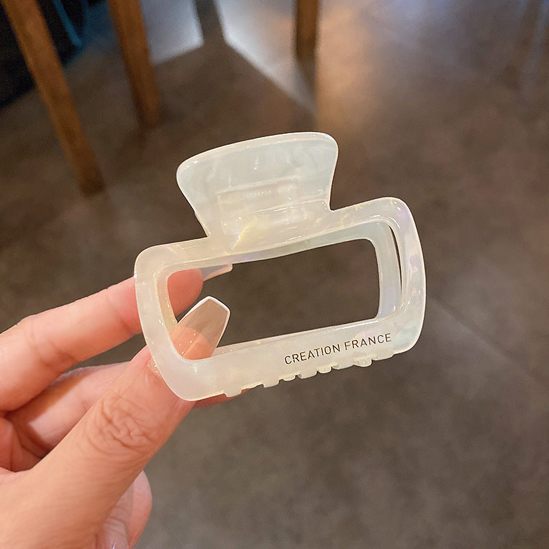 Wholesale Geometric Square Acetate Leopard Print Plastic Hair Clips