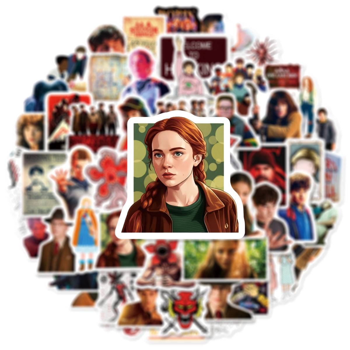 Wholesale 54pcs Cute Cartoon Character Waterproof Vinyl Stickers OLY Exclusive