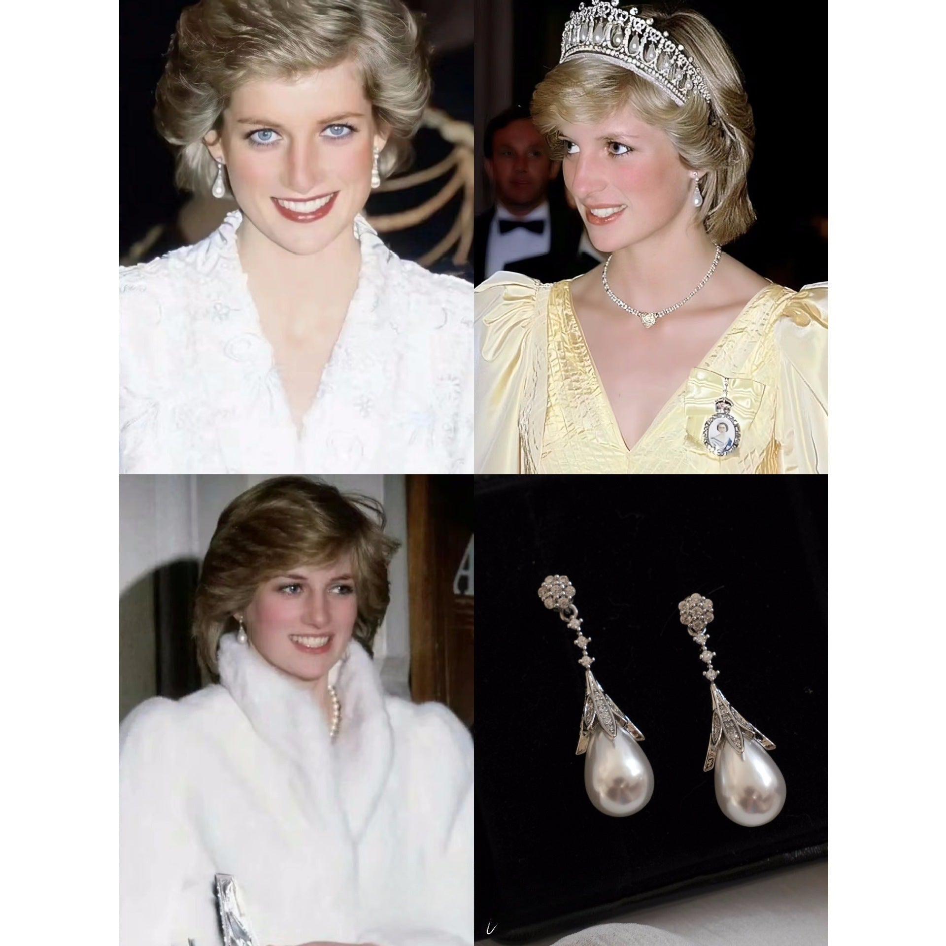 Wholesale classic Retro Luxury Water Drop Pearl Earrings  Ear Clips
