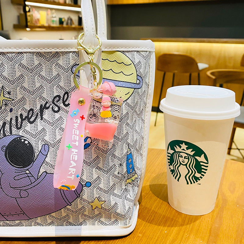 Llavero de botella de flotador acrílico acrílico al por mayor