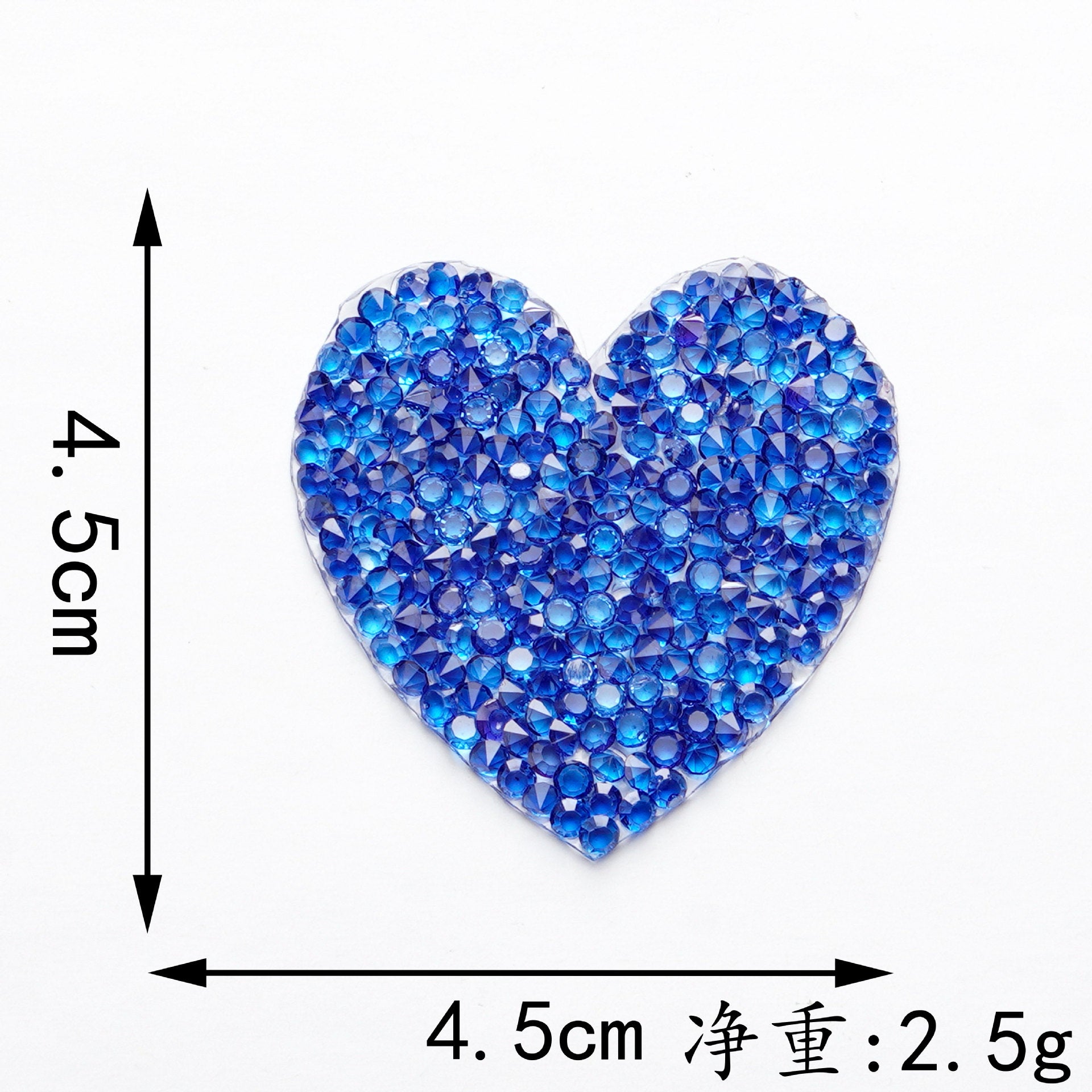 Wholesale 6 color hot melt adhesive heart-shaped rhinestone embroidery DIY Patches