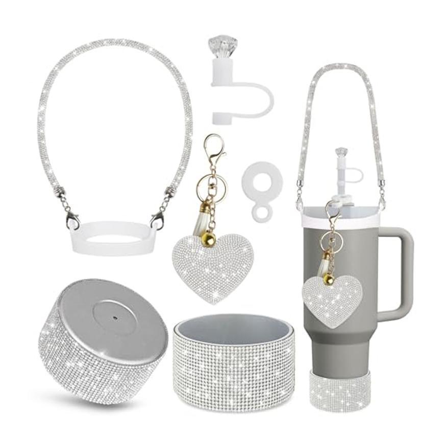 Wholesale Black Cup Set Cross Keychain 40oz Cup Accessories Set