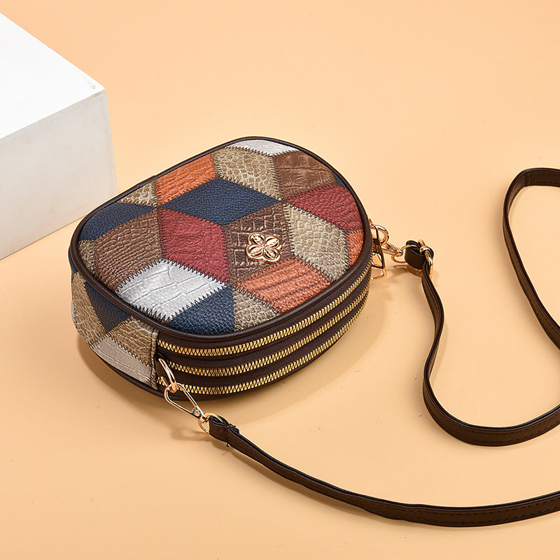 Wholesale Versatile Fashion Crossbody Bag Soft Leather Three-Layer Shoulder Bag