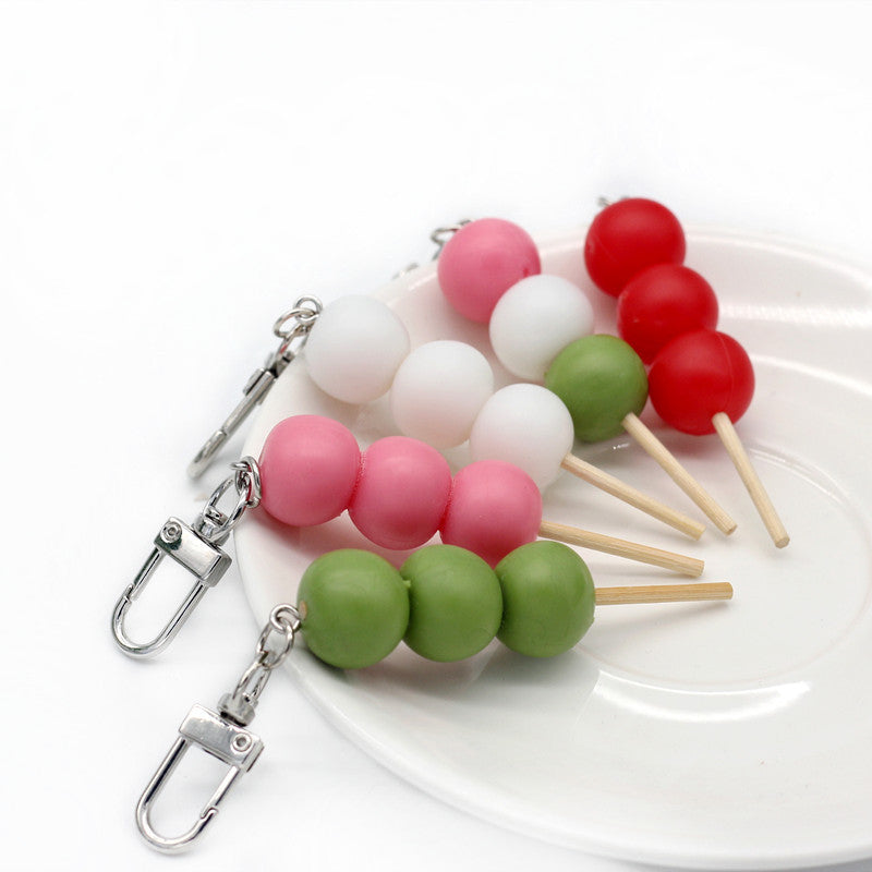 Wholesale PVC Simulation Food Glutinous Rice Ball Keychain