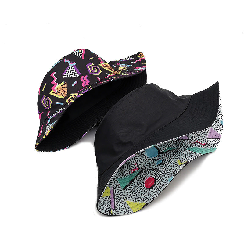 Hombo de cubo de graffiti retro de rombo geométrico de poliéster al por mayor