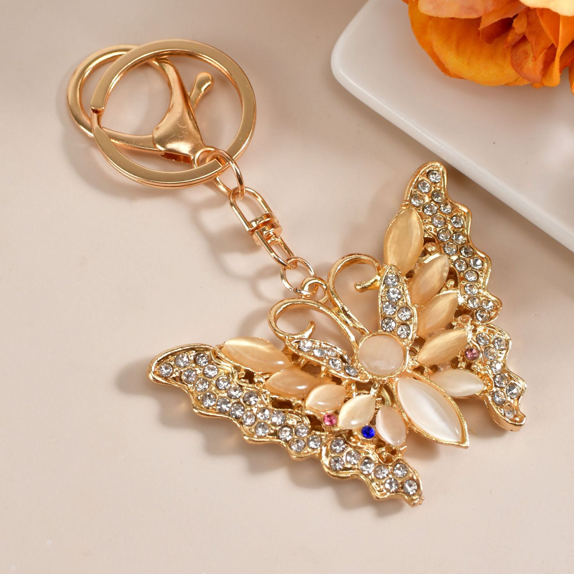 Wholesale Creative Personalized Double Layer Butterfly Keychain