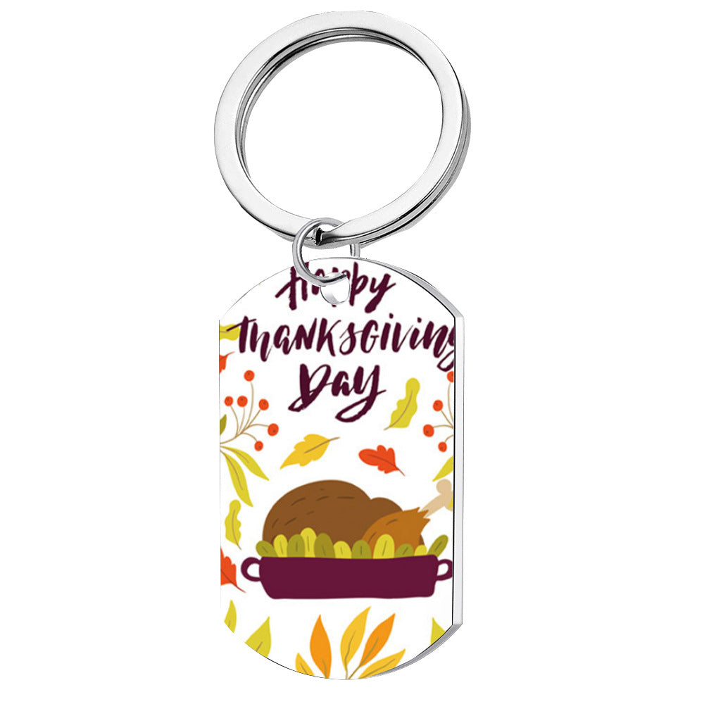 Wholesale Western Farm Stainless Steel Keychain