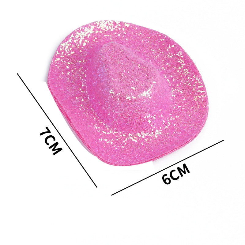 Wholesale Toy doll accessories hat fluorescent magic glitter Denim hat