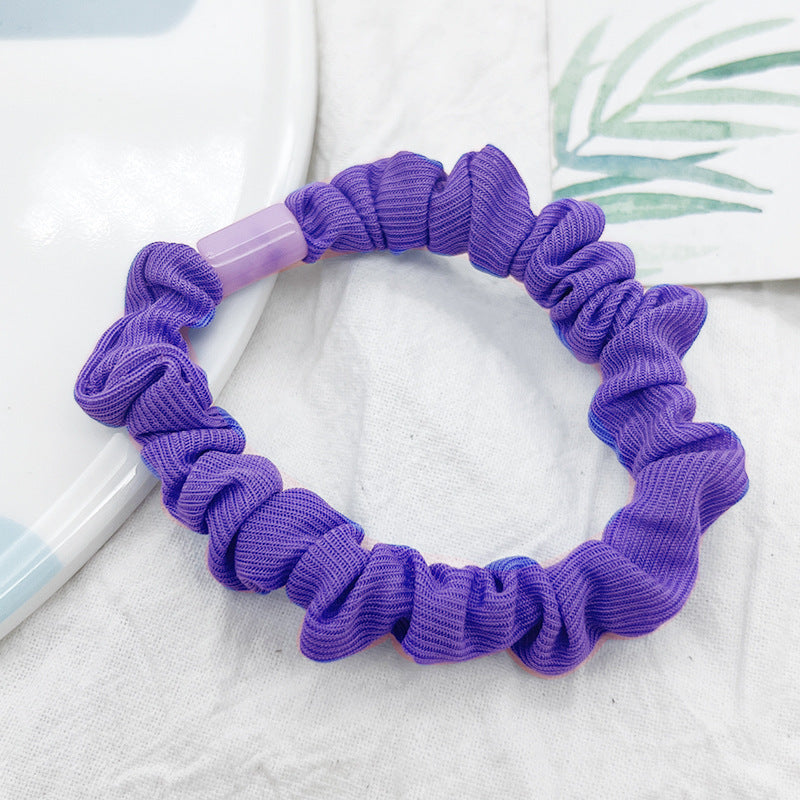 Wholesale High Elastic Pleated Fresh Candy Color Hair Rope