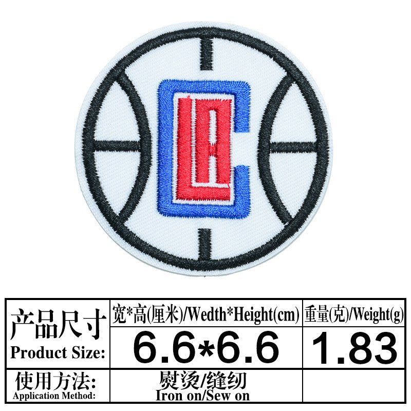 Wholesale Basketball Team Embroidered Patches 11 Piece Set Clothing Decorative Accent DIY Repair Accessory Gift For Boutique Resale