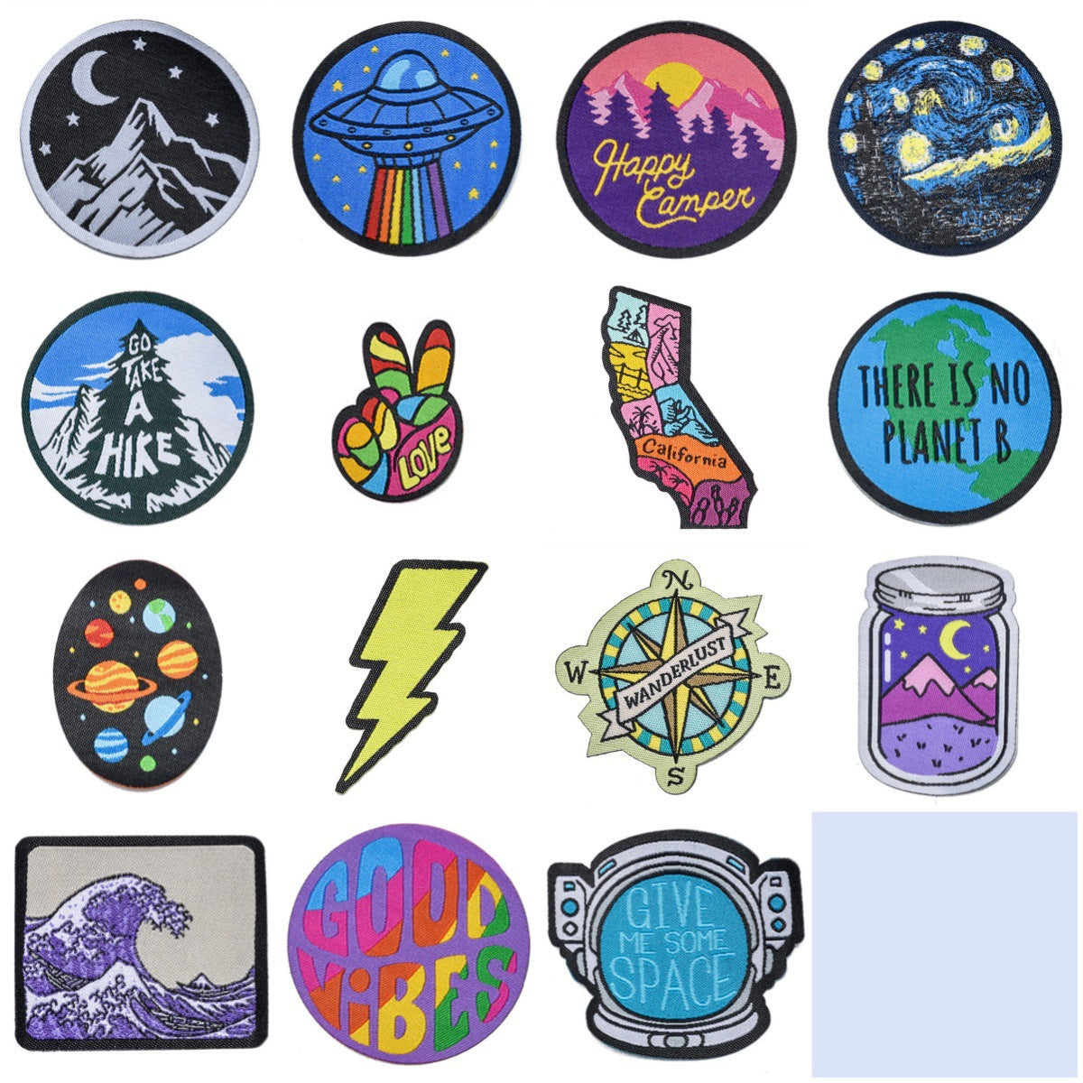Wholesale 15Pcs Embroidered Iron On Fabric Patches Decorative Towel Applique Bundle Trendy DIY Sewing Craft Supply OLY Exclusive