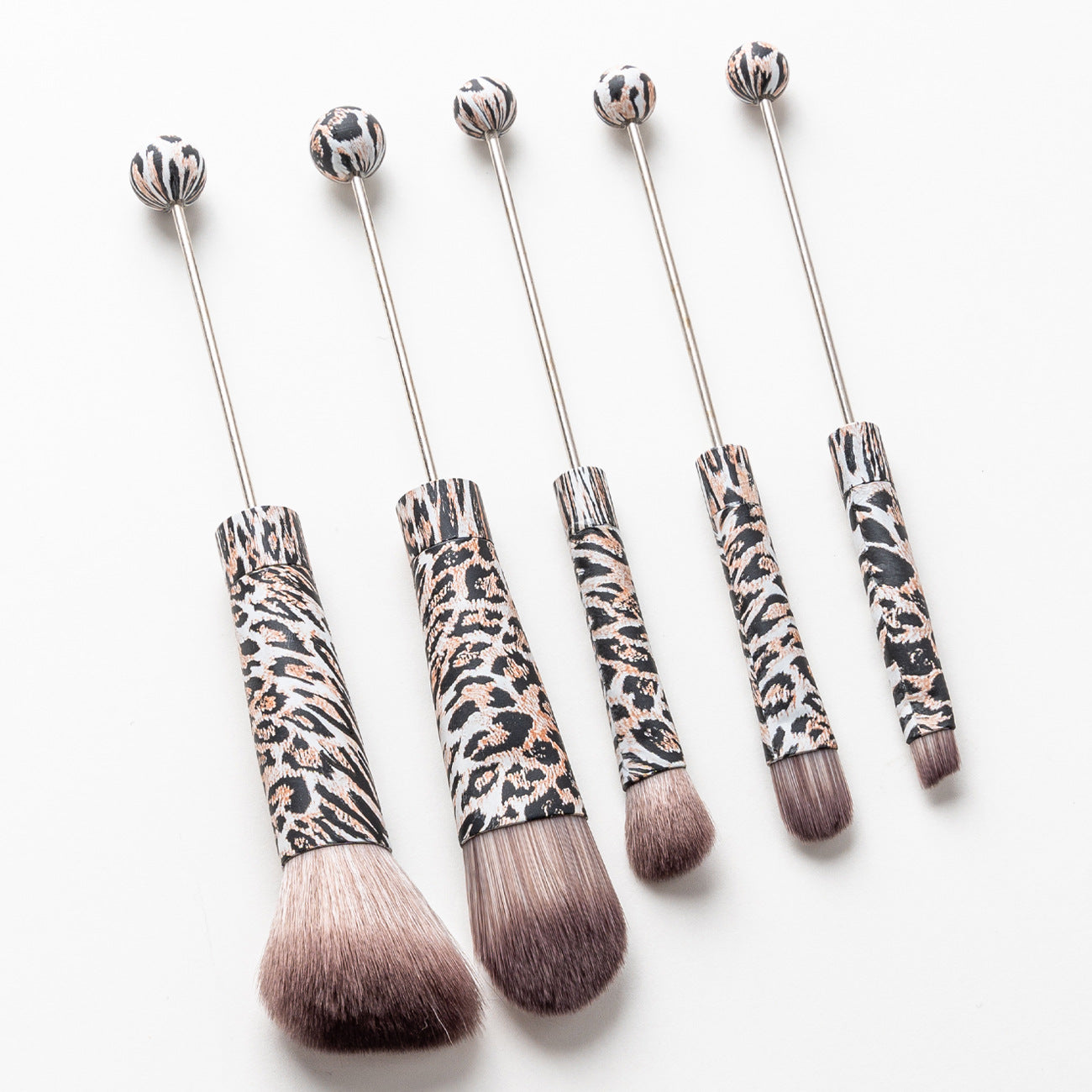 Wholesale DIY Christmas Leopard print Cow print  Makeup Brush Set