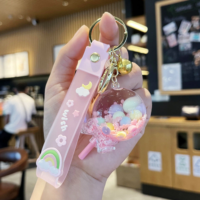 Wholesale Acrylic Quicksand Lollipop Keychain