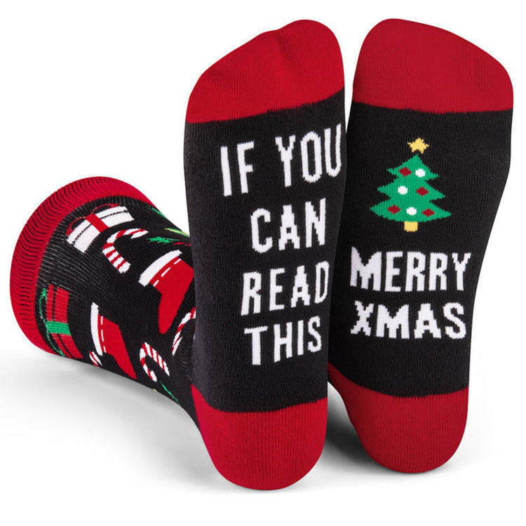 Wholesale Christmas Couple Cotton Socks