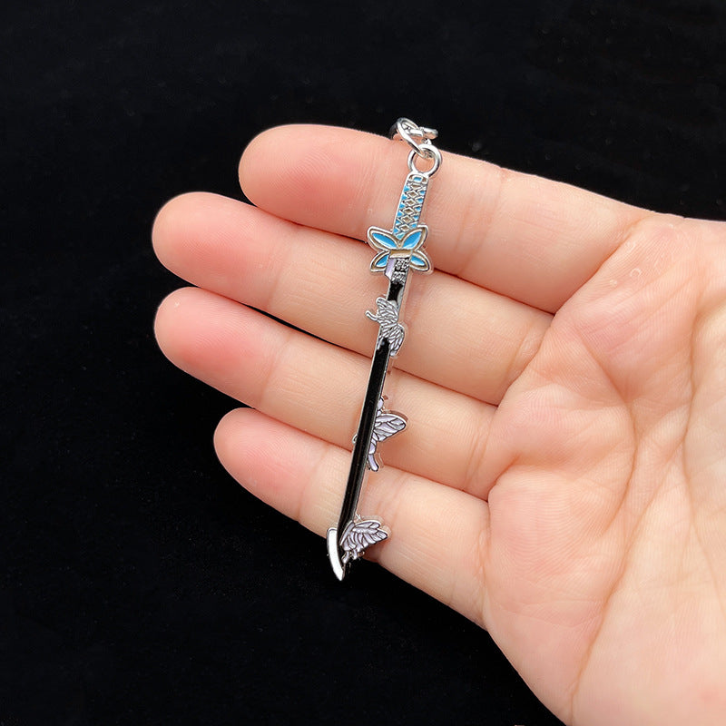 Wholesale Anime Demon Slayer Peripheral Weapons Alloy Keychains