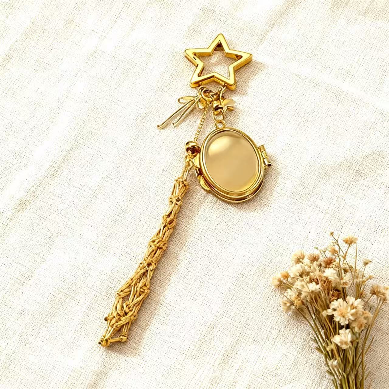 Wholesale Lipstick mesh bag heart-shaped five pointed star bag hanging