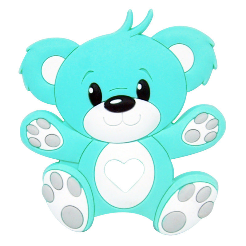 Wholesale 20pcs Bear Silicone Cartoon Unicorn Tooth Stick Beads