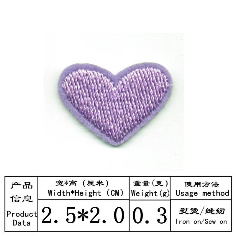 Wholesale Polyester Embroidered Heart Patch For Clothing Bags Shoes And DIY Accessories