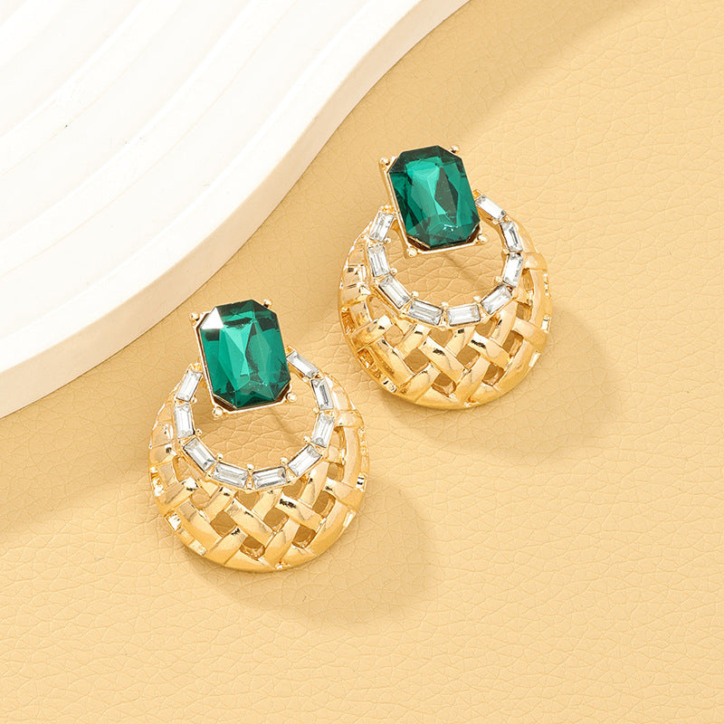 Pendientes de aleación de diamantes al por mayor de diamantes