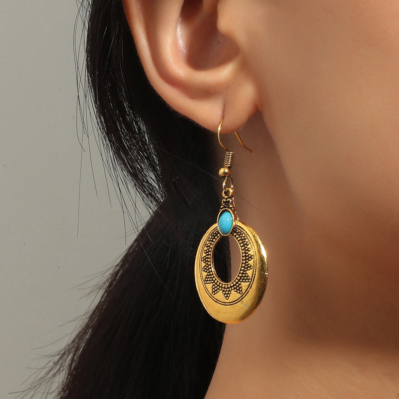 Wholesale Bohemian Turquoise Vintage Earrings