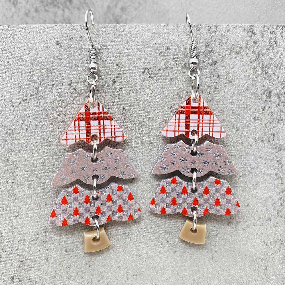Wholesale New Christmas Earrings Stitched Acrylic Earrings Gift