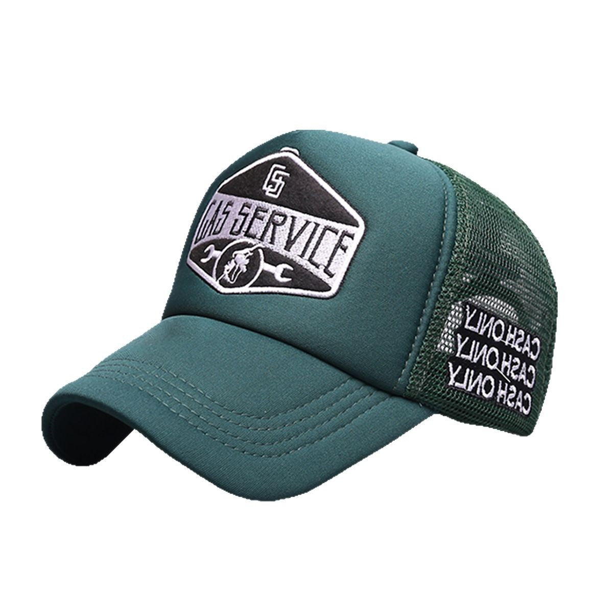 Wholesale  Trendy Brand Tooling Hip-hop Hat Letter Embroidery  GASSERVICE Truck Driver Street Retro Mesh Hat