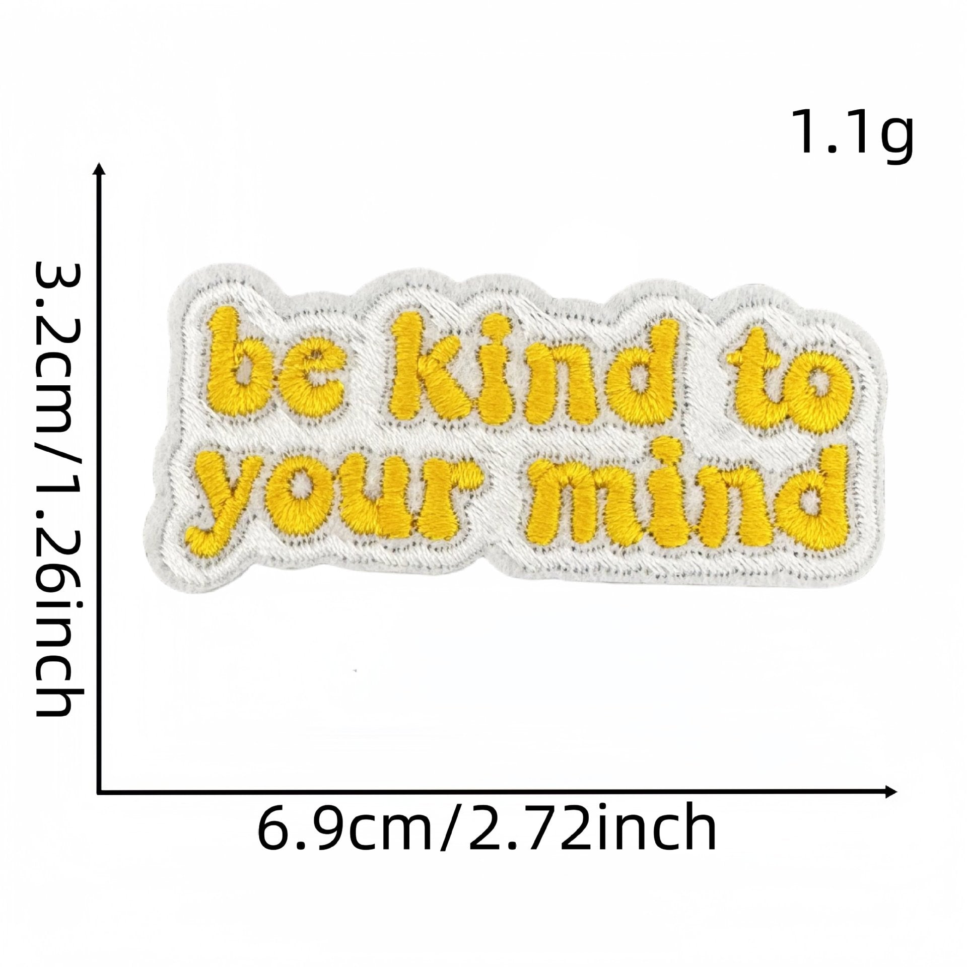 Wholesale Colorful and kind English word embroidery DIY patches