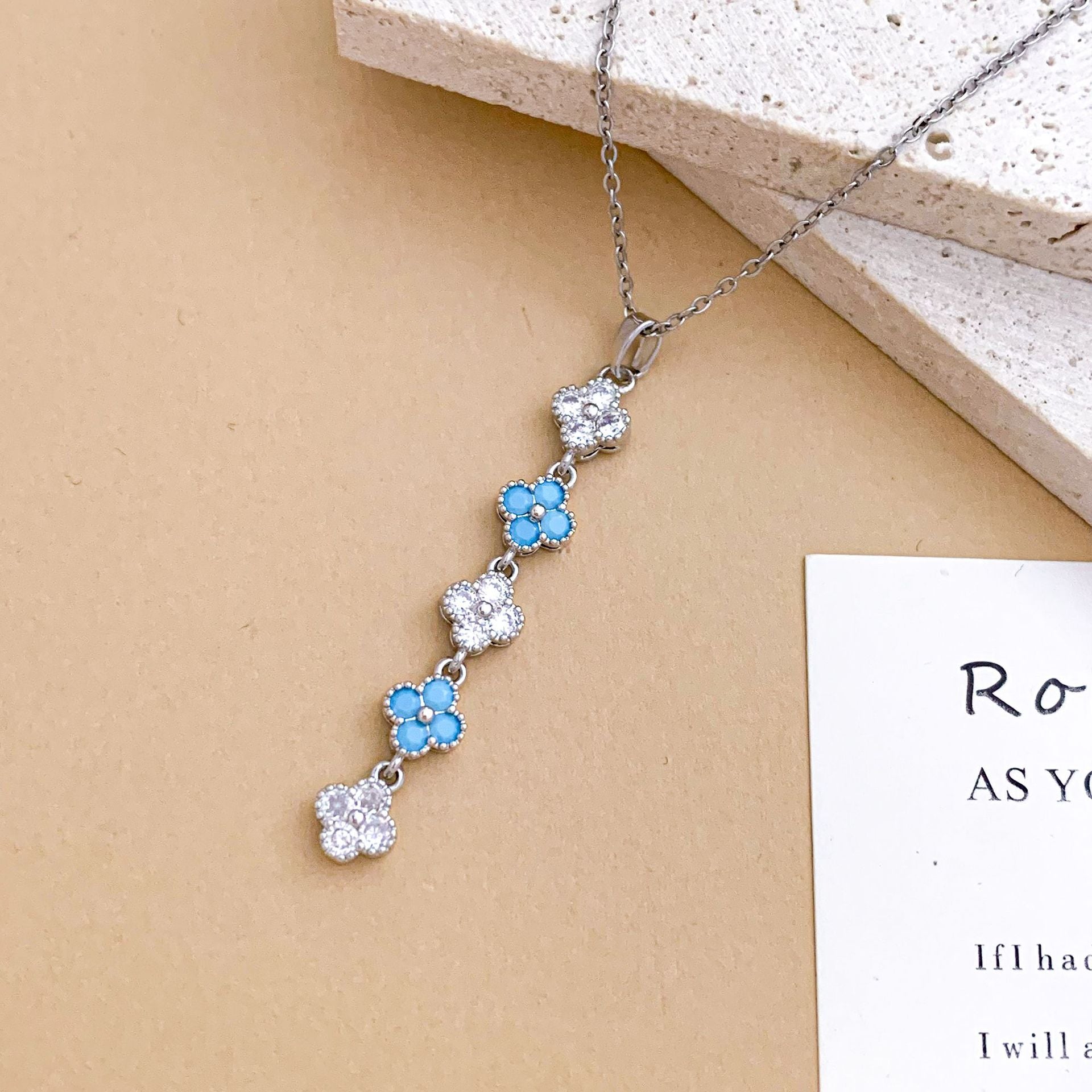 Wholesale Bow Necklace Accessories Women' s Luxury Titanium Steel Necklace
