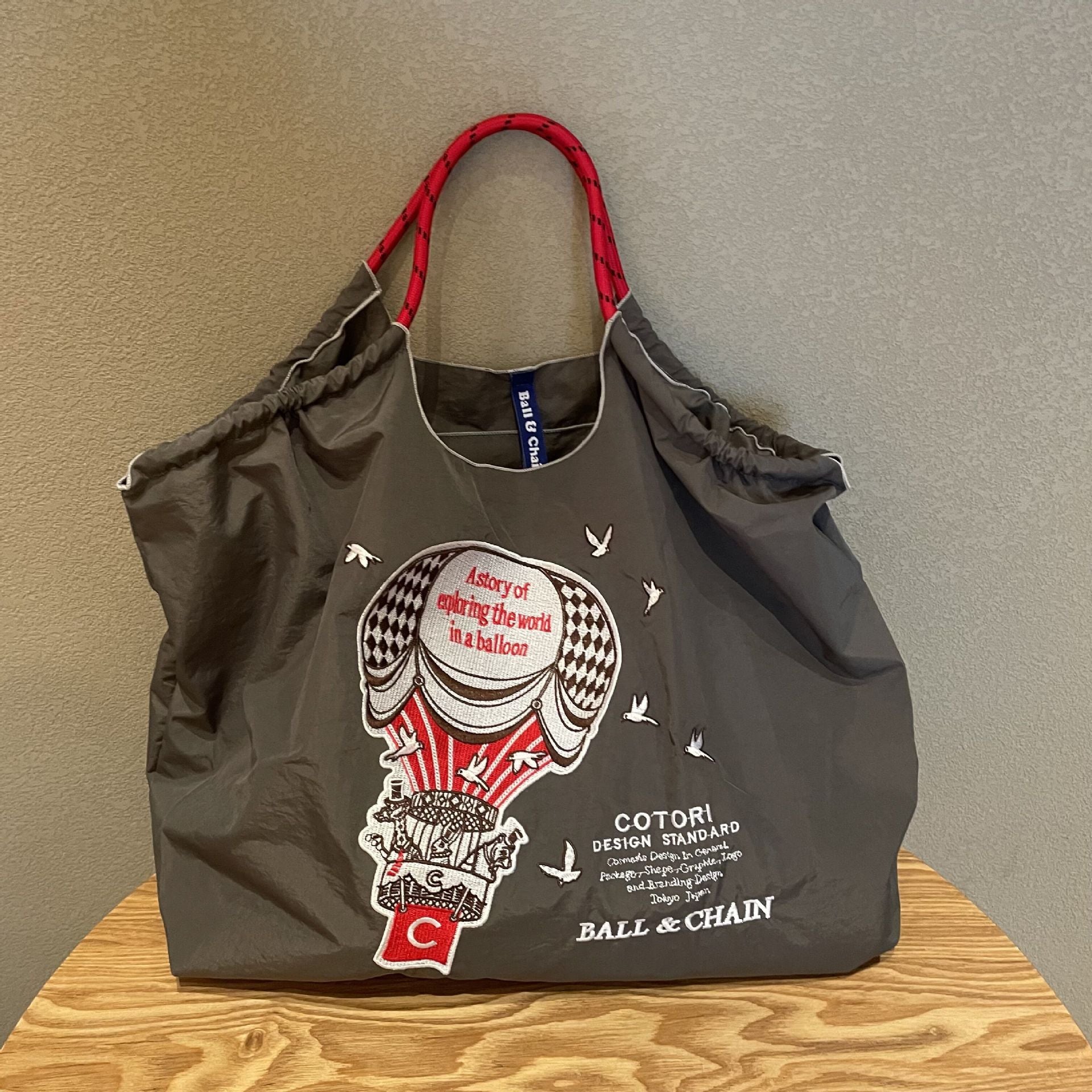 Wholesale Nylon Hot Air Balloon Embroidery Eco-Friendly Cloth Bag Single Shoulder Handbag