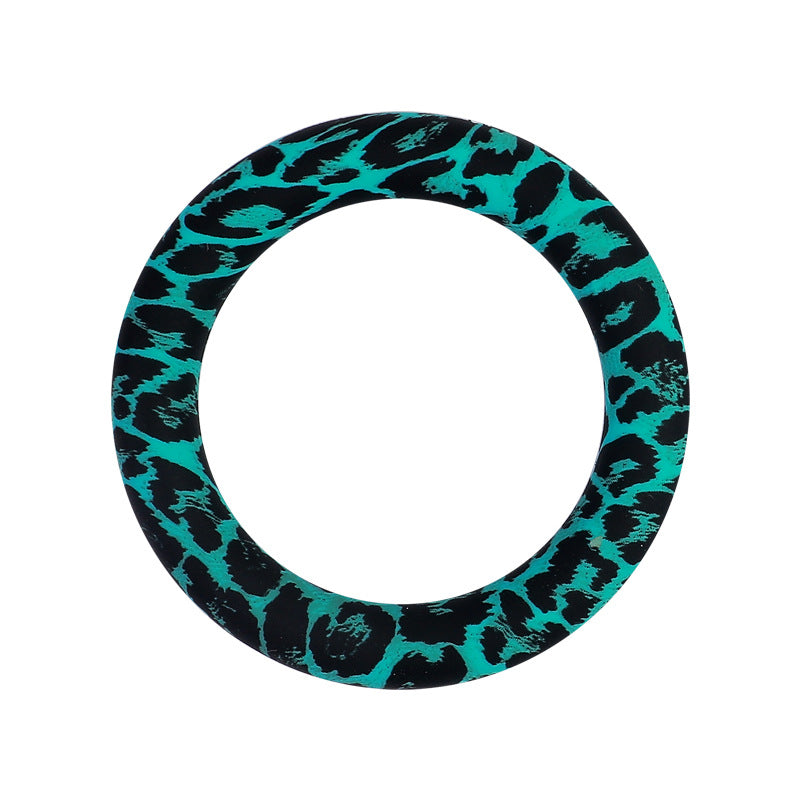 Wholesale 20PCS 65mm Leopard Print Silicone Ring Accessories