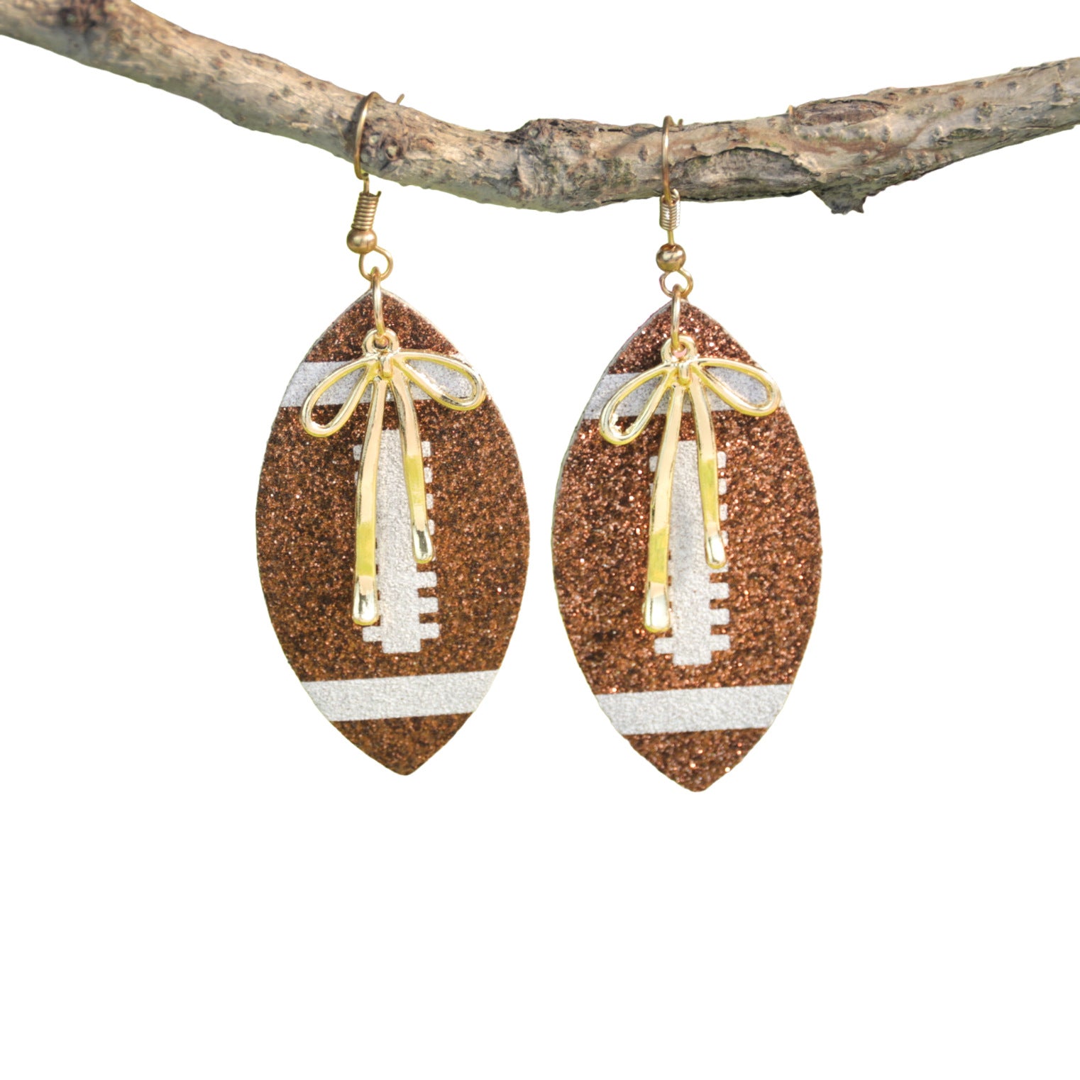 Wholesale iridescent sequined bow earrings