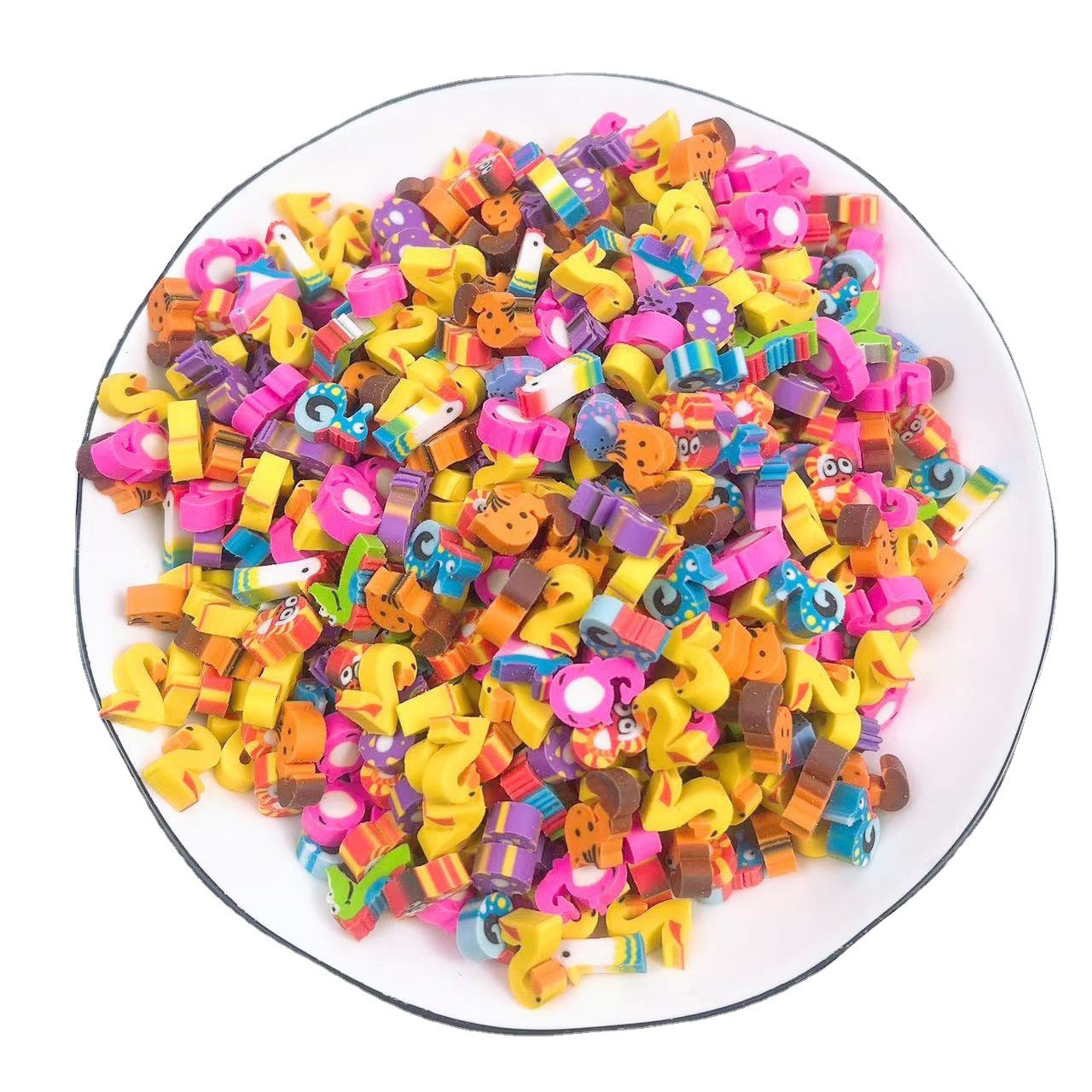 Wholesale of 60pcs/packTPR Animal Digital Fruit Erasers