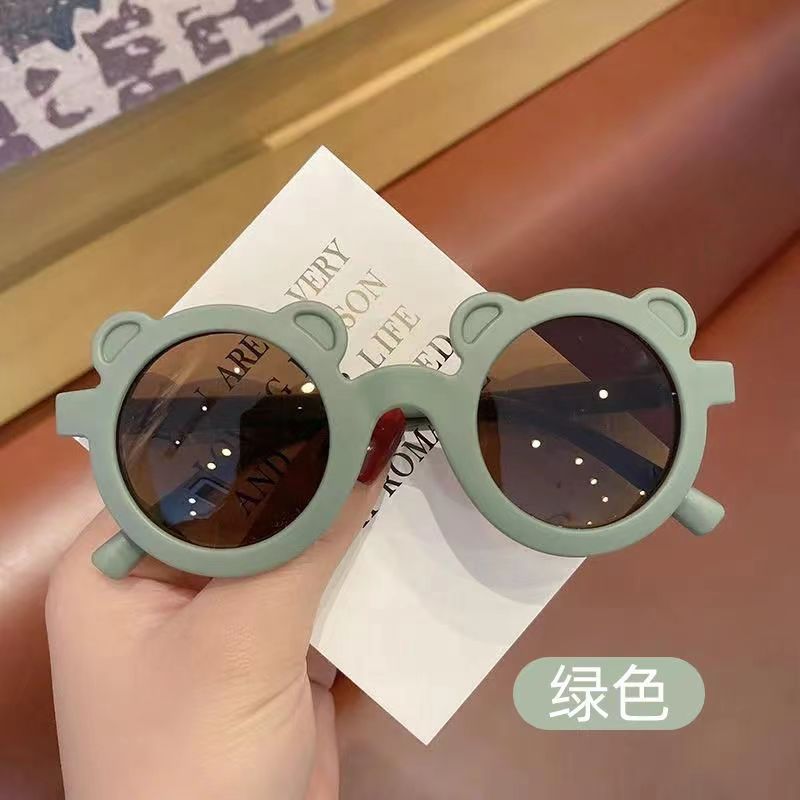 Wholesale Daisy cute bear round frame petal kid's sunglasses