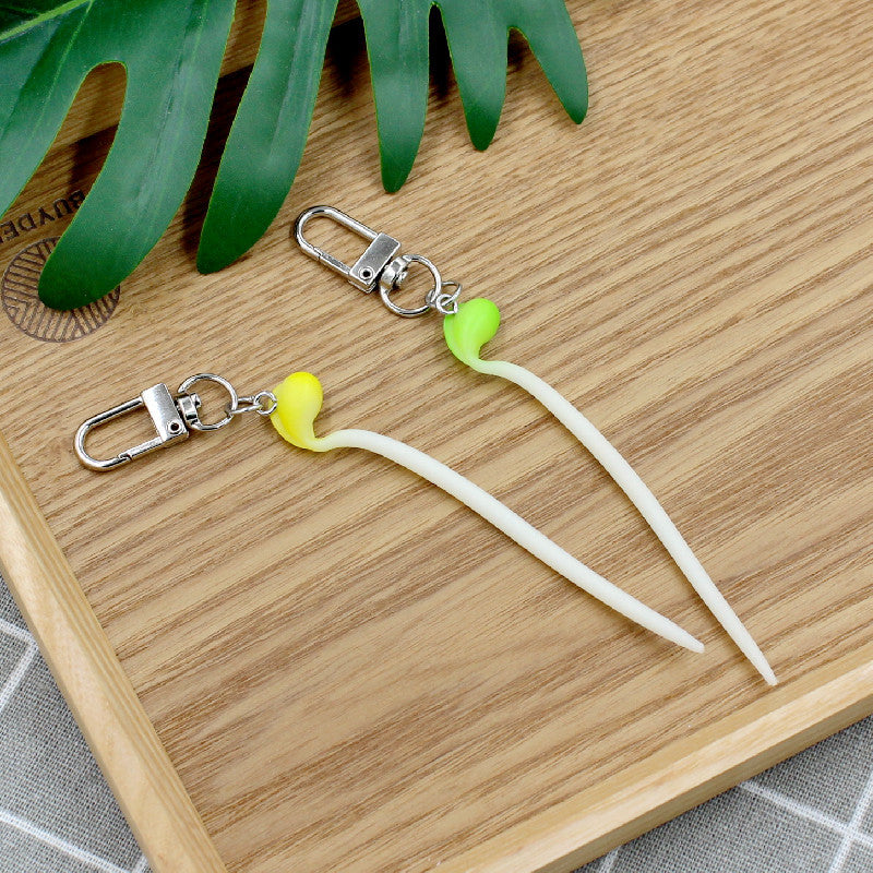 Wholesale PVC Bean Sprouts Keychain