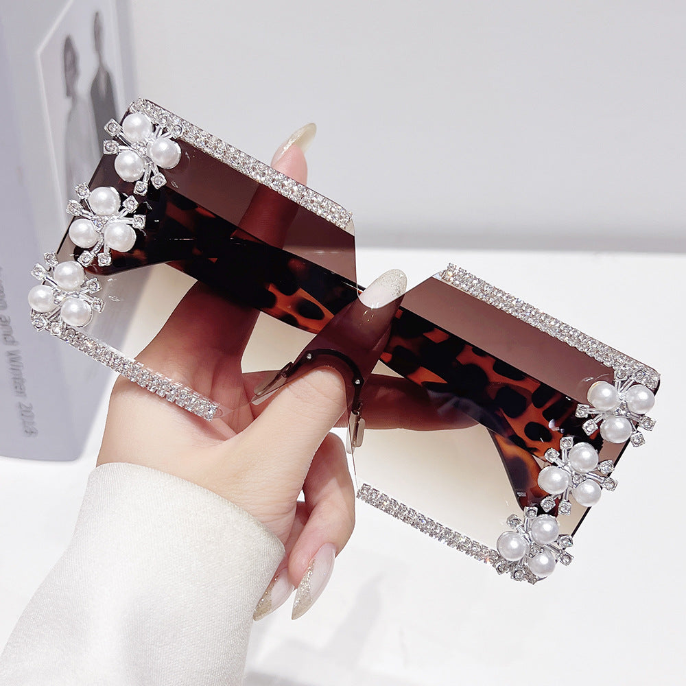 Wholesale Frameless Large Square Personalized Party Sunglasses