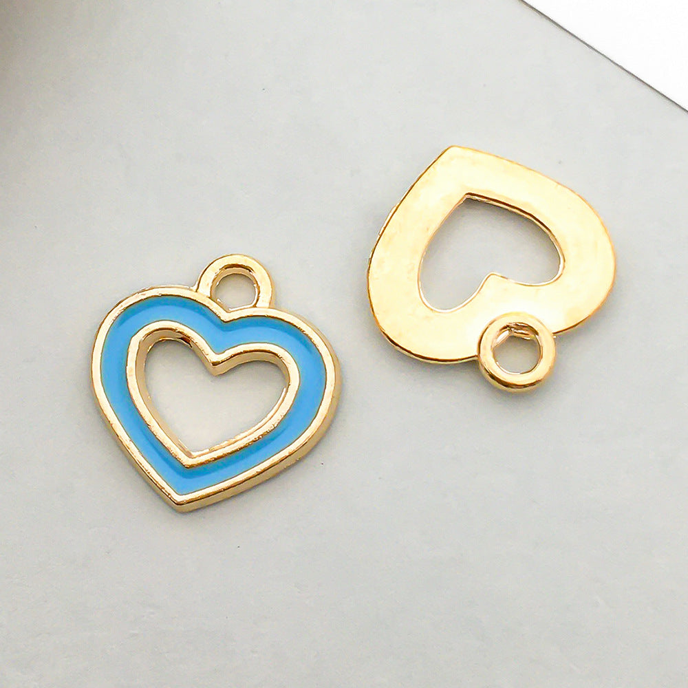 Wholesale Mix 30 Lake Blue Drip Oil Alloy Cute Cartoon Simulation Animal Pendant