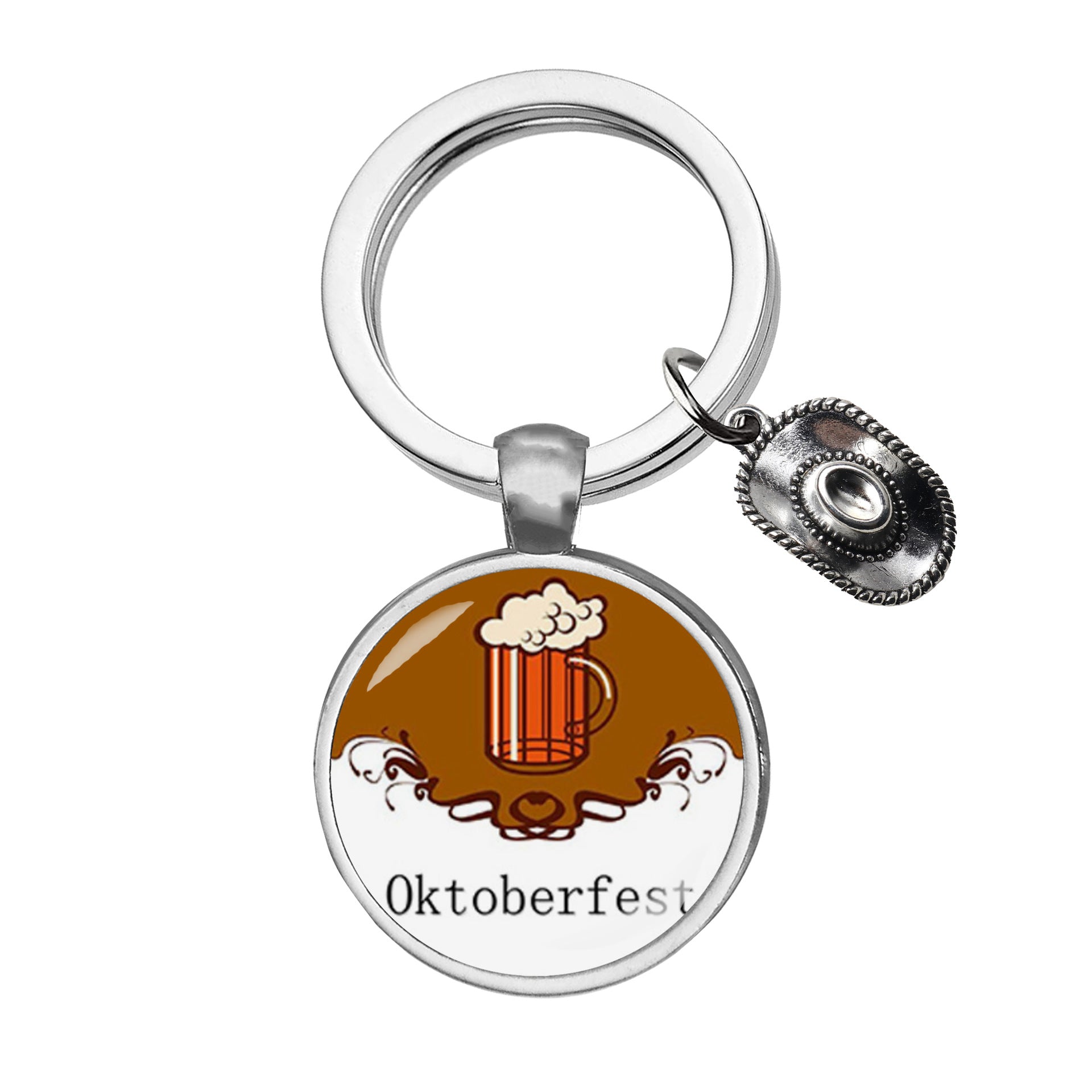 Wholesale Cowboy Hat Beer Stainless Steel Keychain