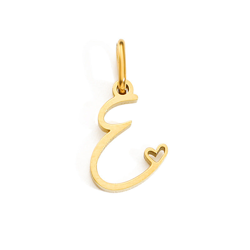 Wholesale English Letter 14k Gold Stainless Steel Pendant