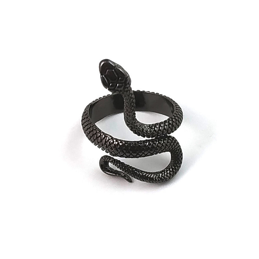 Wholesale new retro paint snake ring unisex ring source manufacturers spot