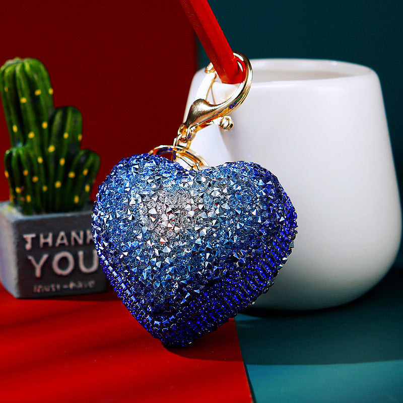 Wholesale Diamond Luminous Love Car Metal Key Chain Metal Ring