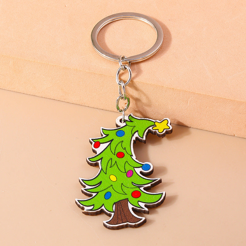 Wholesale Cartoon Christmas Tree Colorful Keychain