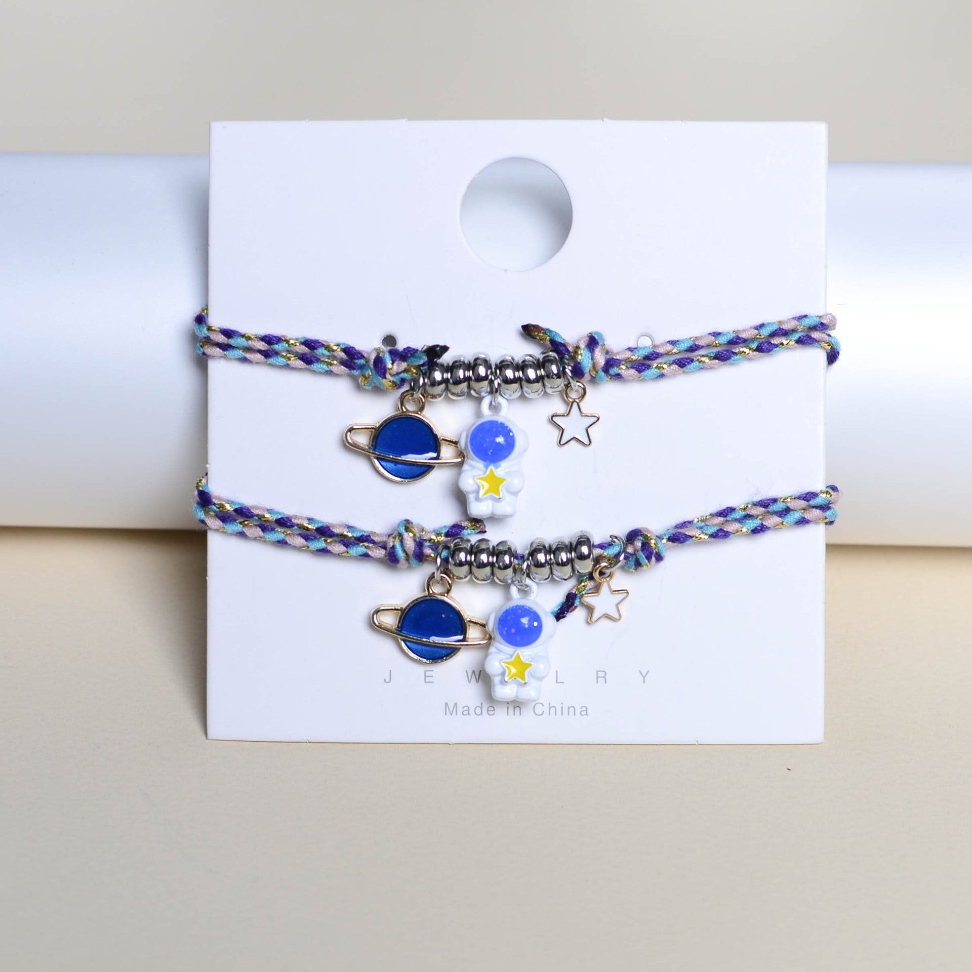 Wholesale  Astronaut Bright Starry Sky Hand Removable Star Alloy Couple Bracelet