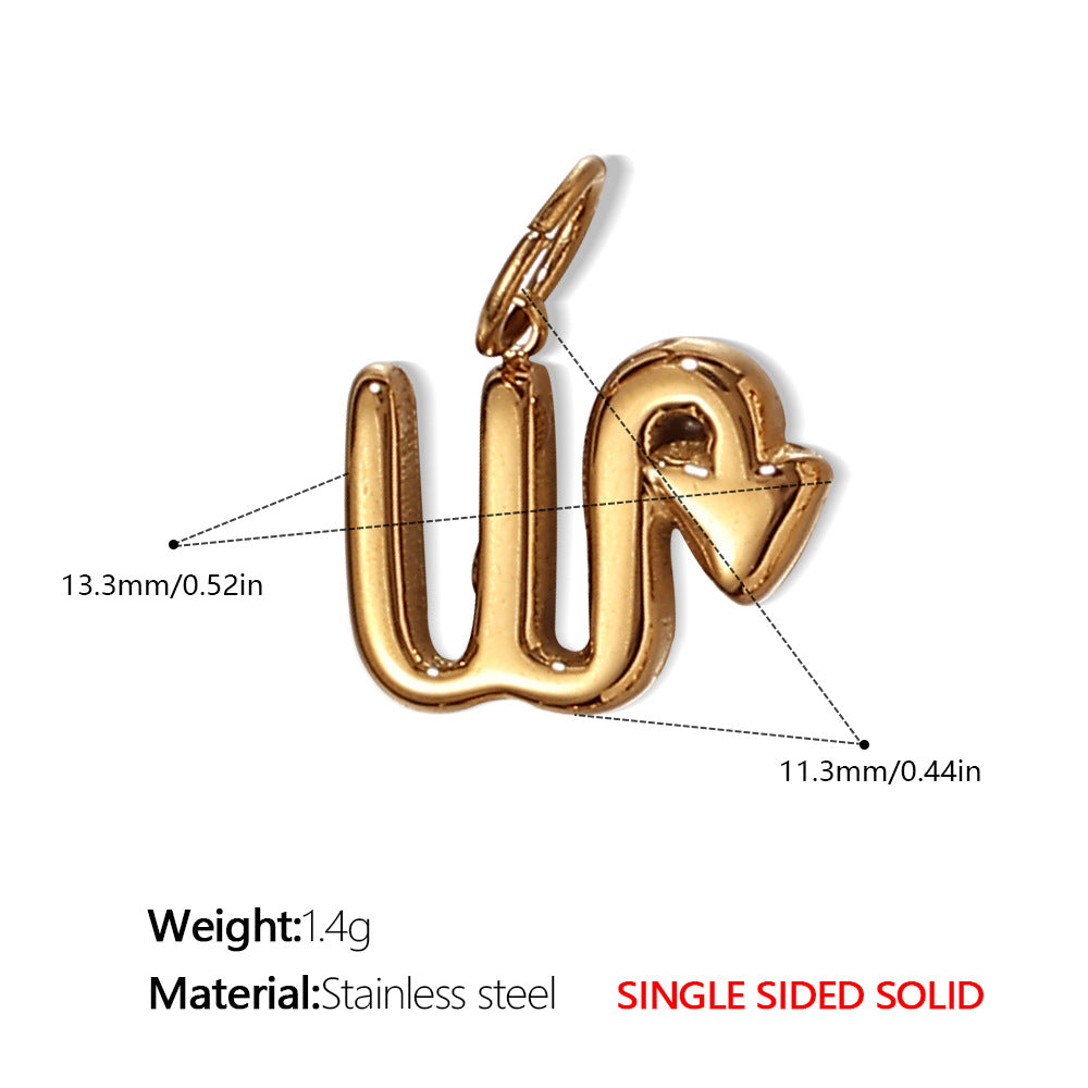 Wholesale Stainless steel twelve zodiac necklace pendant accessories