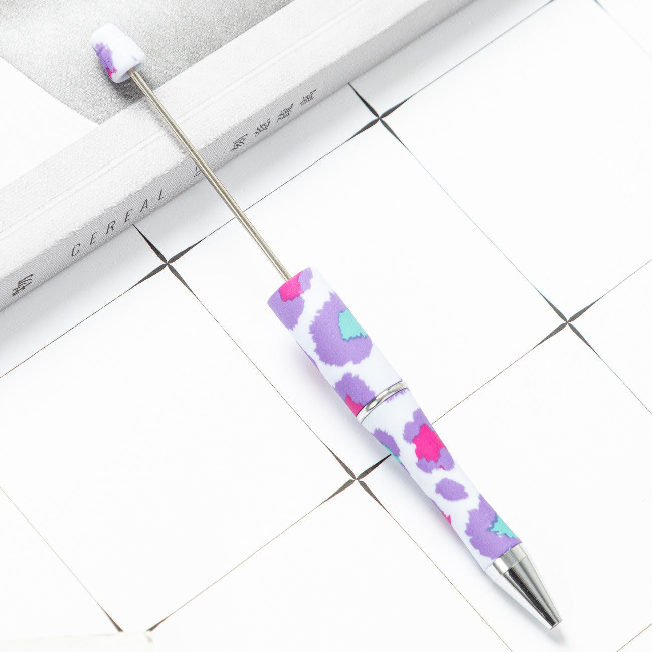 Wholesale 1000pcs Beadable Pens Cow Print Leopard Print Christmas Plastic Pen DIY for Beaded