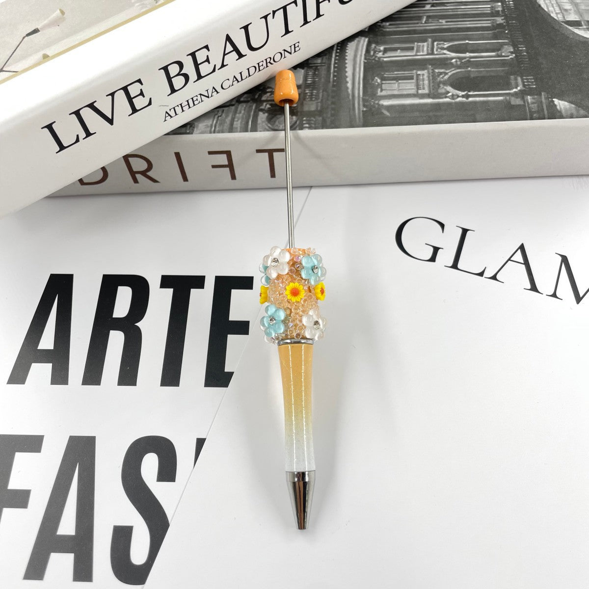 Wholesale 10pcs Dreamy Flower Starry Sky Sugar  beadable pens