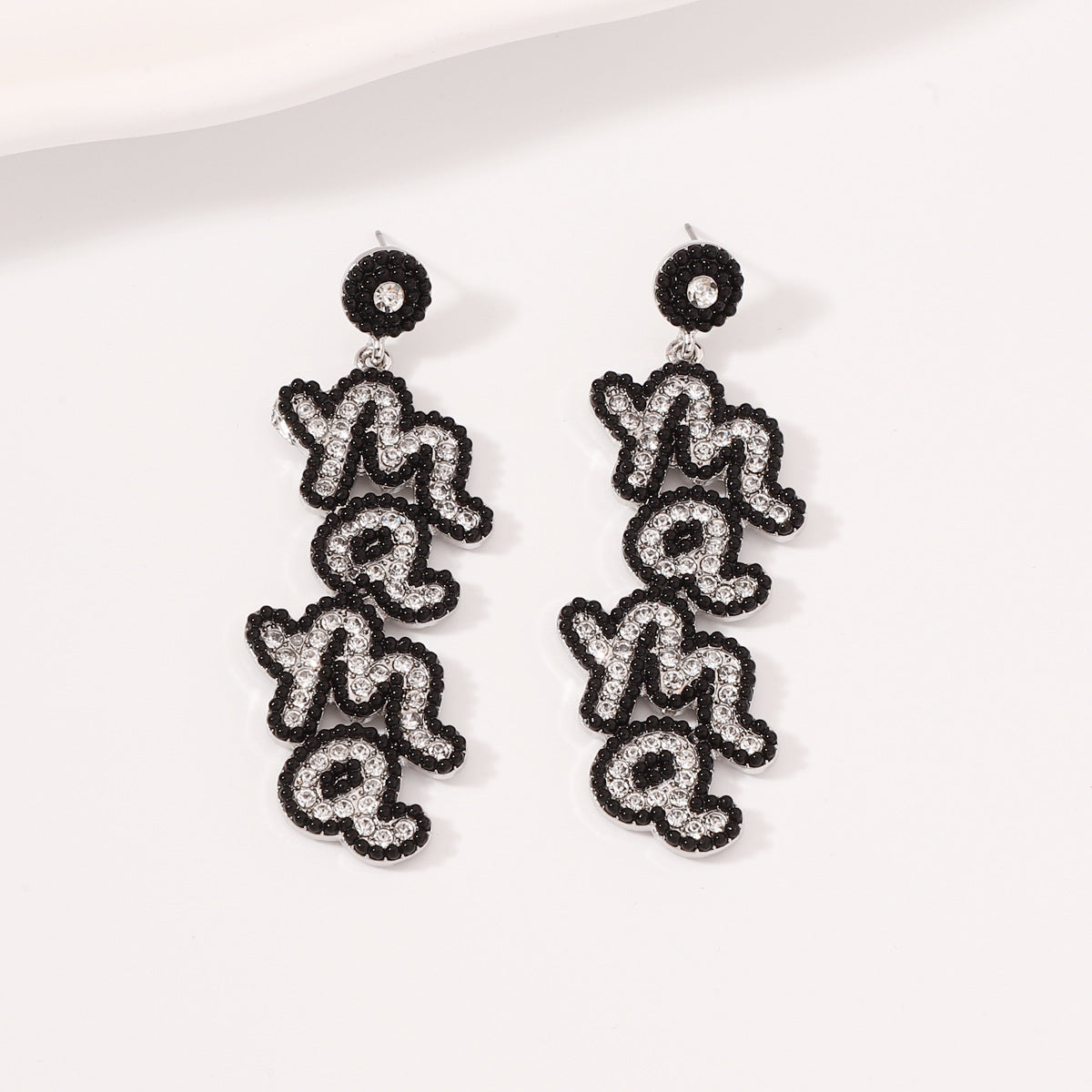 Wholesale Mother's Day Rice Beads Pearl MAMA Earrings