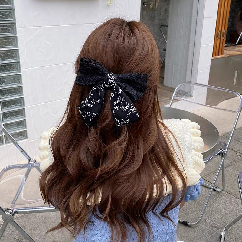 Wholesale Soufflé Letter Bow Lace Hair Clip