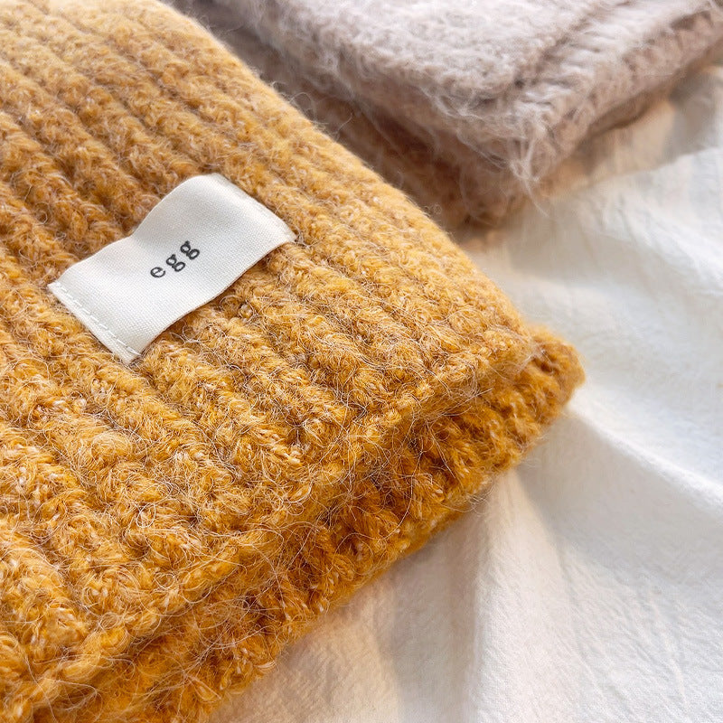 Wholesale Wool Knitted Warm Thickened Mohair Quilted Scarf