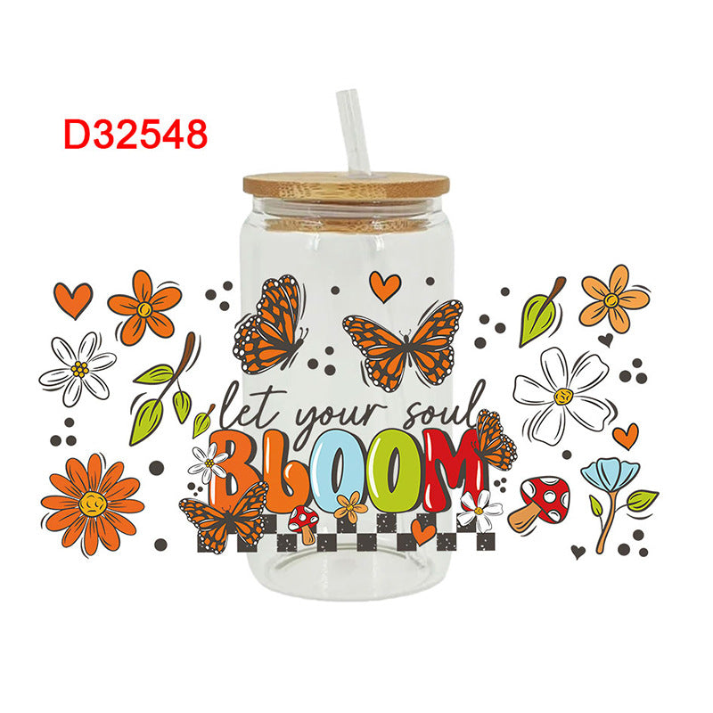 Wholesale Multicolored and simple 16oz Cup UV DTF Wraps